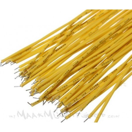 Jumper kabels geel Male-Male 20cm (10 stuks)