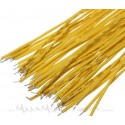 Jumper kabels 20cm 'tin-plated' geel Male-Male (10 stuks)